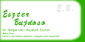 eszter bujdoso business card